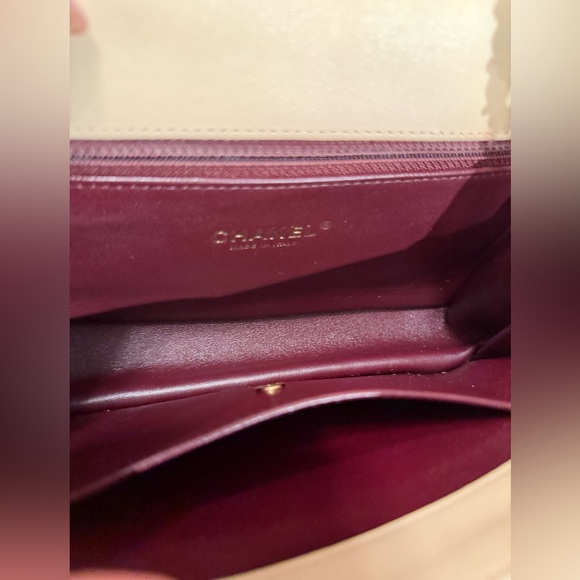 Chanel 2016 Coco Envelope Flap Bag Beige Chevron Quilted Leather Crossbody - Picture 14 of 16